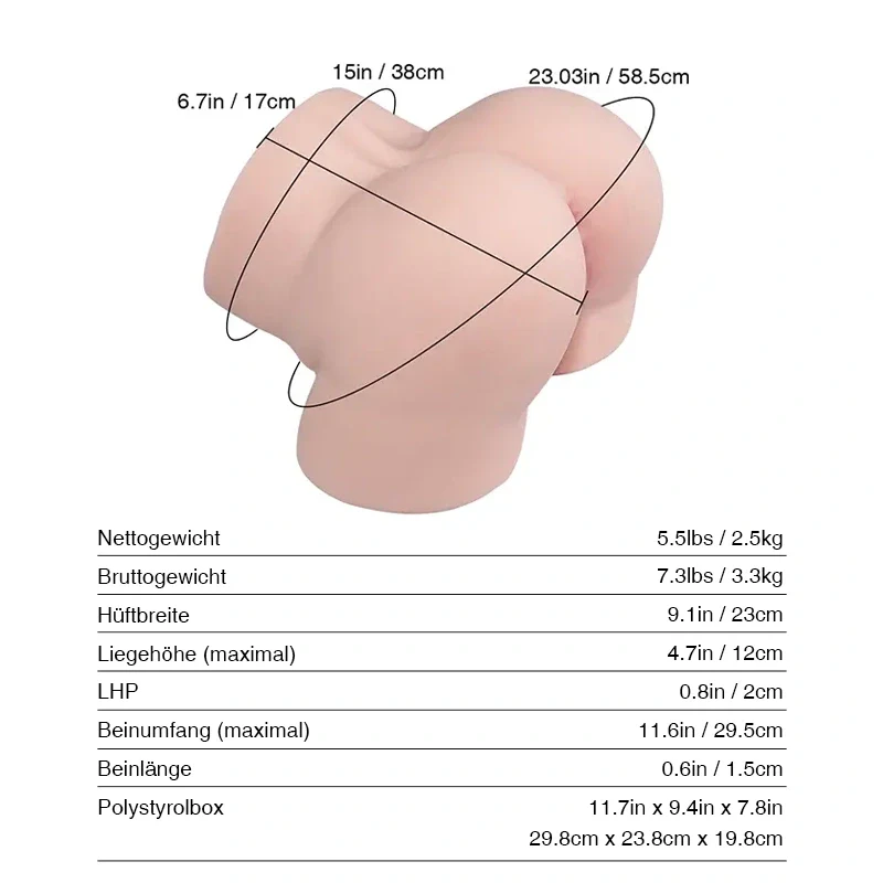 Brandi: 2.5 kg Arschtasche Muschi Realistisches Sexspielzeug für Männer - Image 8