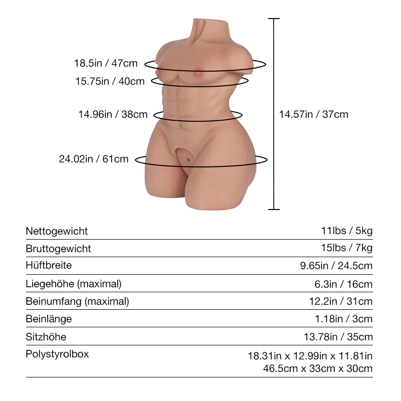 Tantaly Leo: 5kg Mini-Sexpuppe kompatibel mit Silikon-Dildo - Image 11