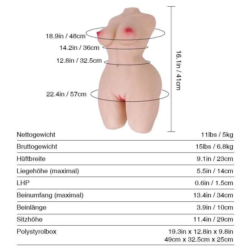 Hannah Mini: 5kg Mini-Muskulöse Sexpuppe Männlicher Masturbator - Image 8