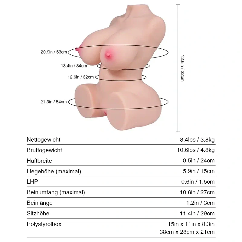 Selena: 3.8kg Mini Sex Puppe für männlichen Masturbator Günstige Sexpuppe 3 in 1 - Image 11