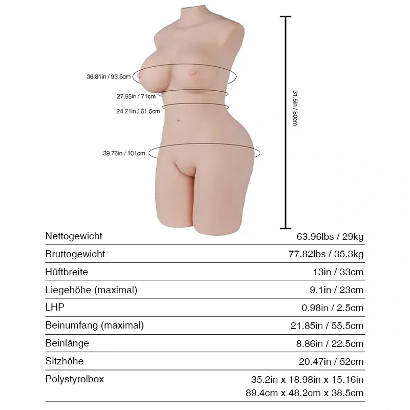 Morgpie: 29kg Pornostar-Sexpuppe lebensechte Sexpuppe mit Tantabosom - Image 8