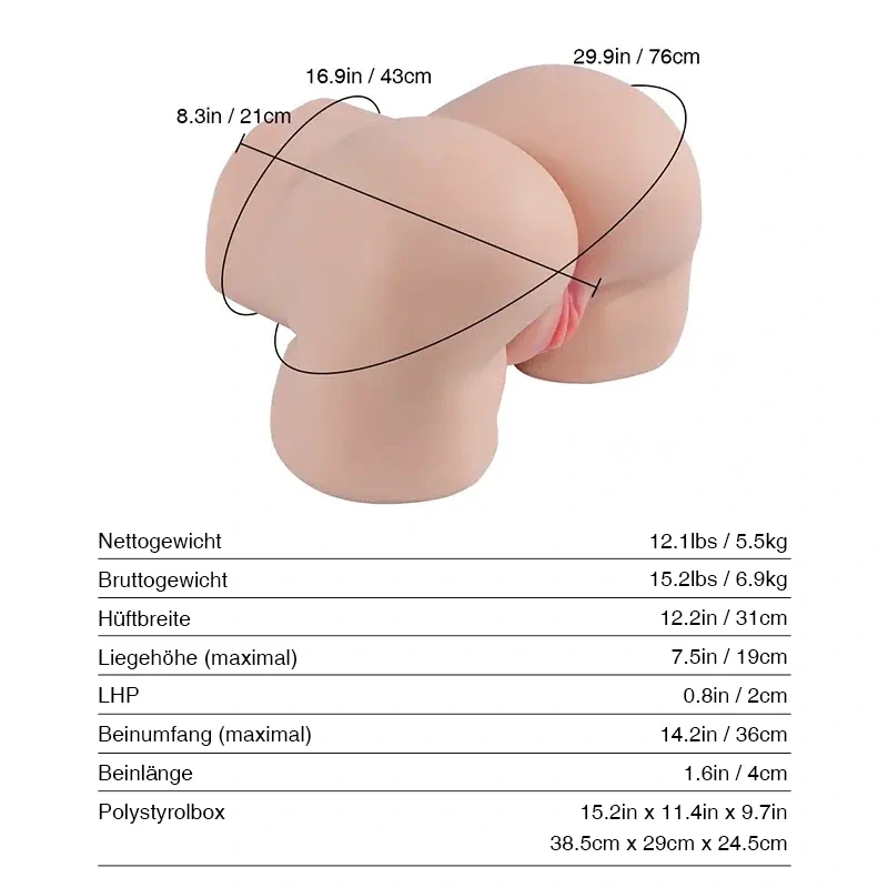 Lena: 5.5kg Realistisches Ultra-Weiches Taschenmuschi-Sexspielzeug für Männer - Image 8