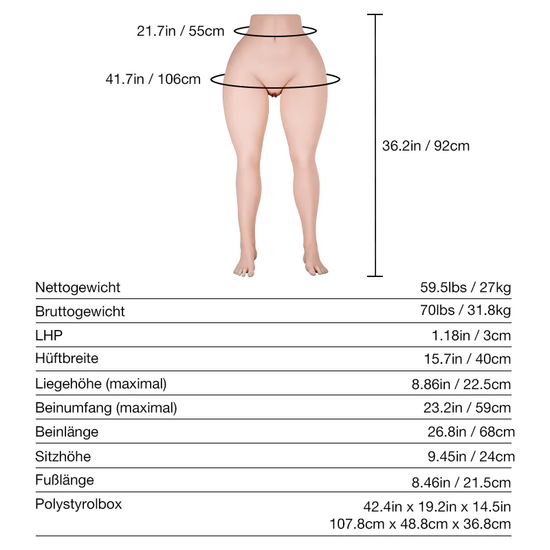 Tantaly Rebecca: 27kg Realistischer Sexpuppen-Torso mit Beinen - Image 11