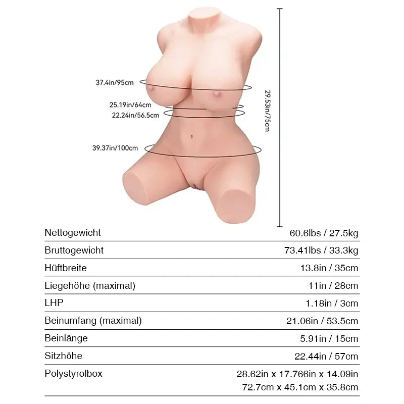 Jennifer: 27.5kg BBW Realistische Sexy Sex Puppe - Image 4