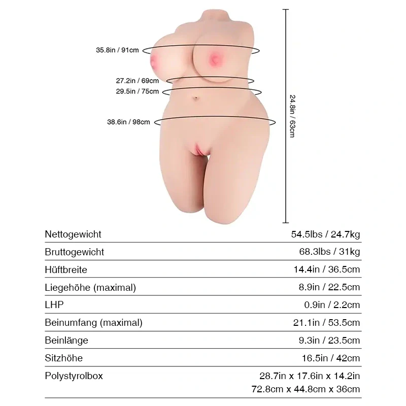 Freya: 24.7kg TPE BBW Große Titten Liebes-Sexpuppe Fantasy-Sexpuppe - Image 9