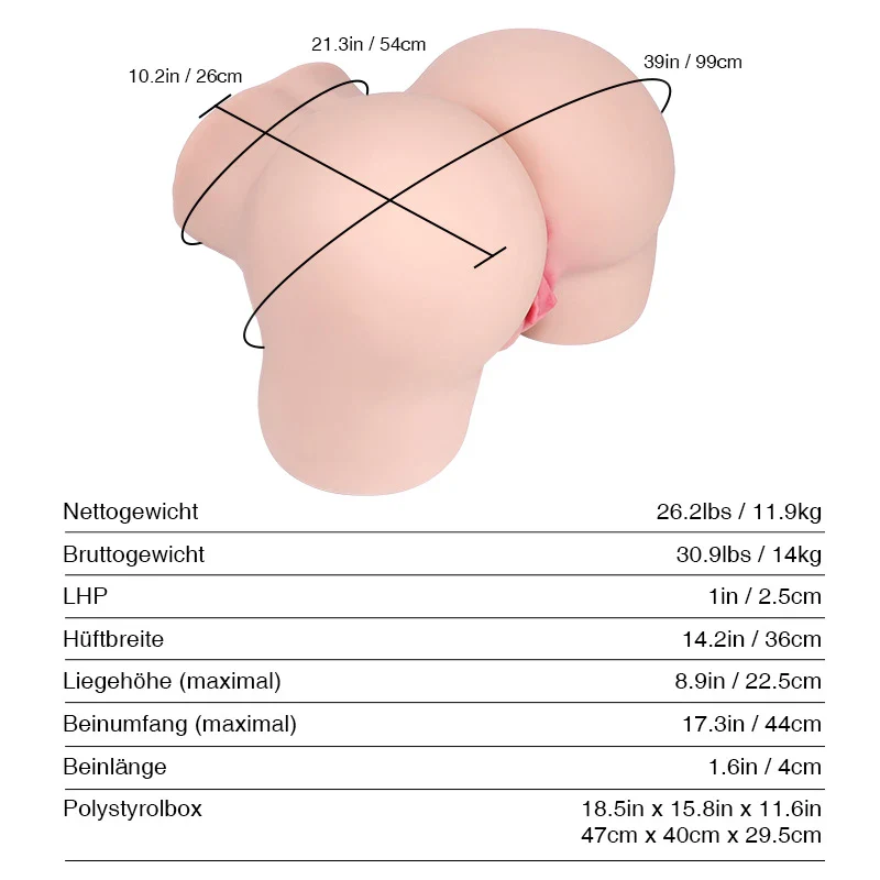 Caroline: 11.9kg Wilder Sex Lebensechte Sexpuppe mit Tantabutt - Image 11